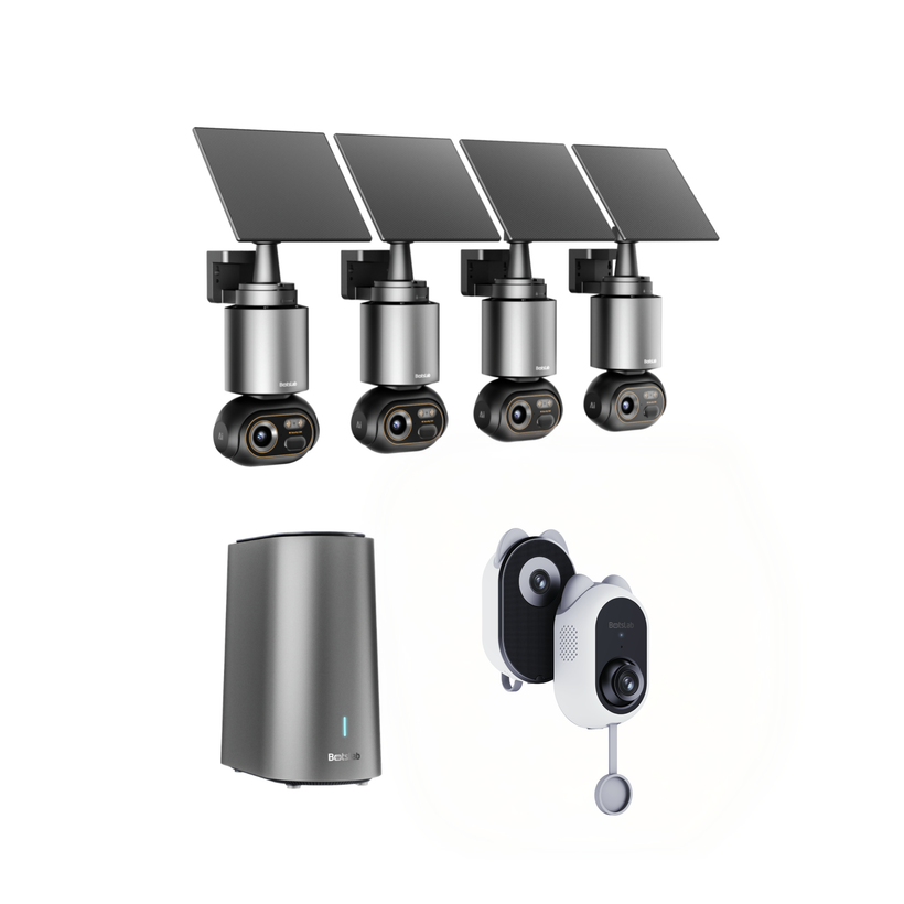 Whole-Home Security Bundle: W510 4-Cam Outdoor Camera + W101 Window Camera