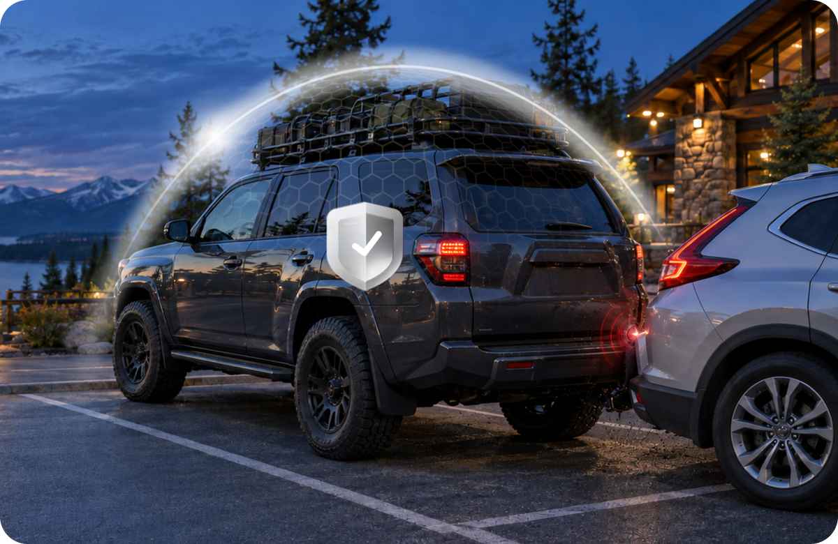 Parked SUV protected by collision detection