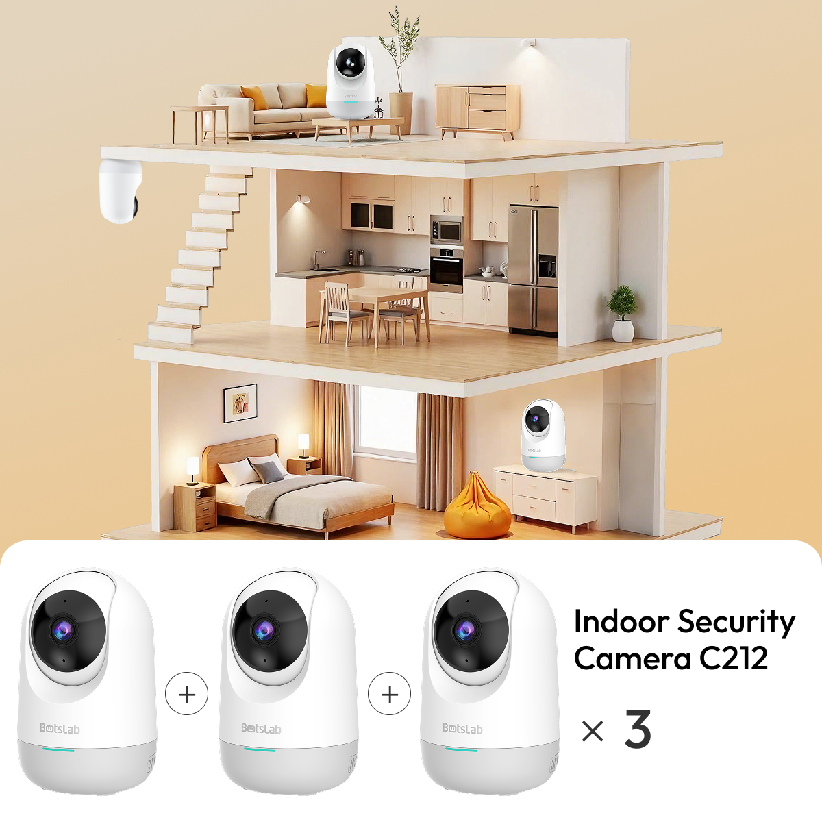C212 Indoor Security Camera (3 Packs)