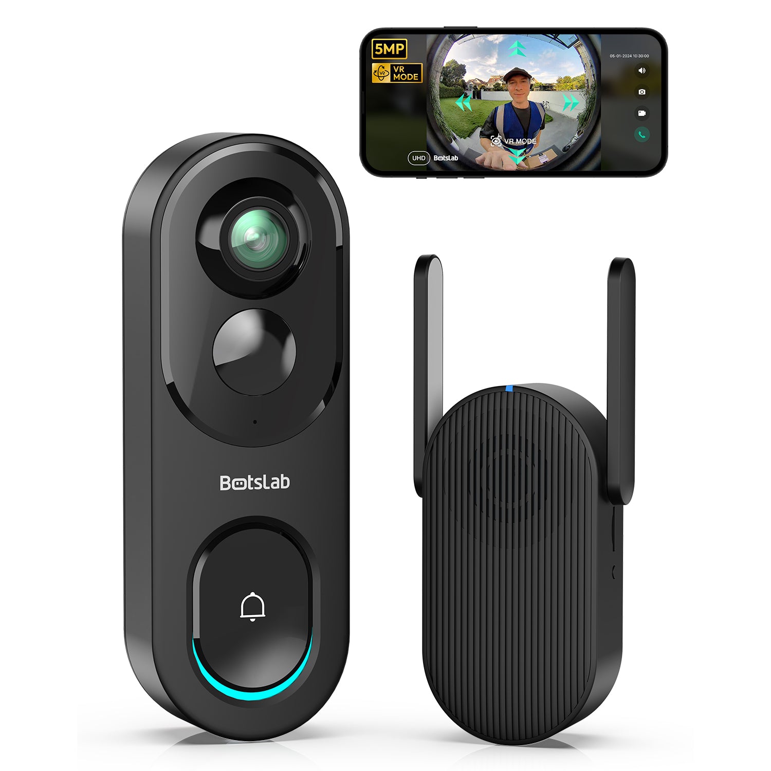 Home Security Bundle: R810 Video Doorbell + W510 Outdoor Camera