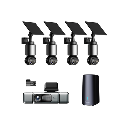 Home & Drive Security EU Bundle: W510 4-Cam Outdoor Camera + G980H 4-Channel Dash Cam