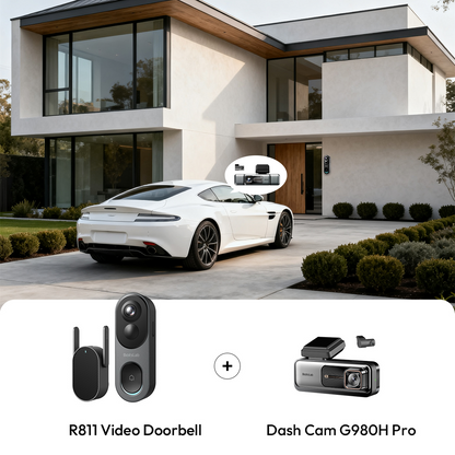 Home & Drive Security Bundle: G980H Pro Dash Cam + R811S Video Doorbell