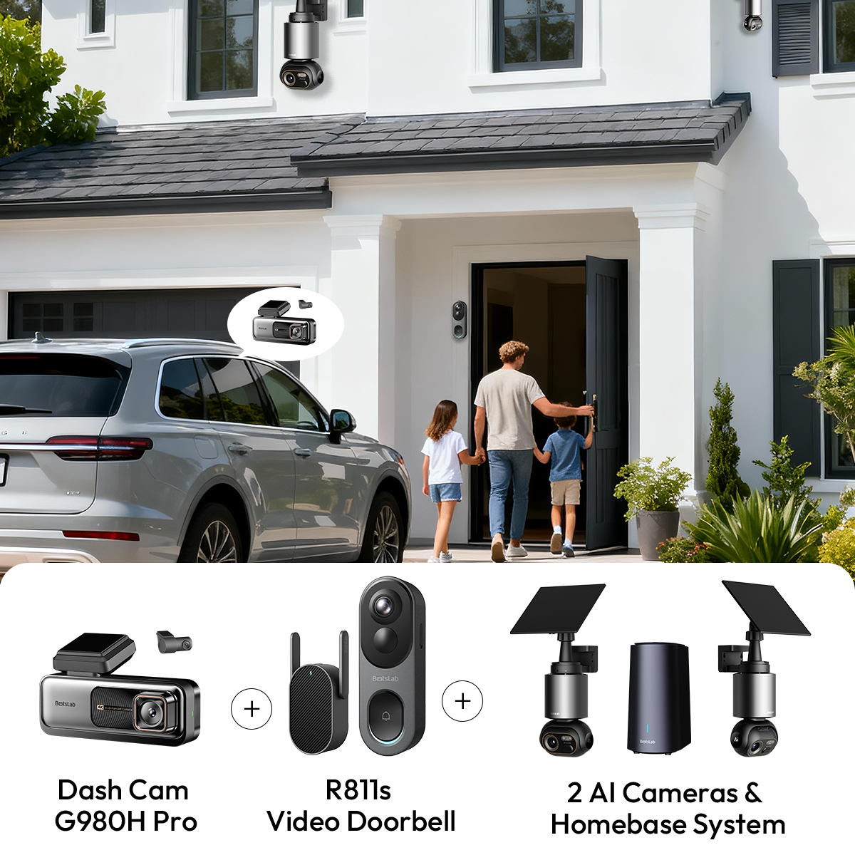 G980H Pro + R811S + W510 (2-Cam Base Station) Secuirty Kit