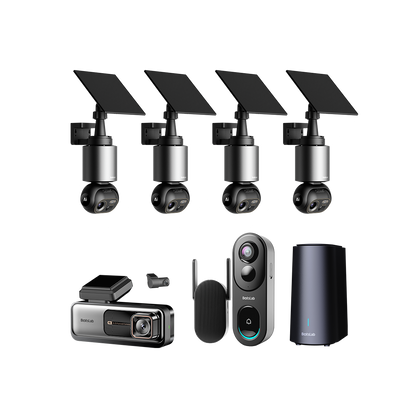 Home & Drive Security Bundle: W510 (4-Cam Kit) + G980H + R811S