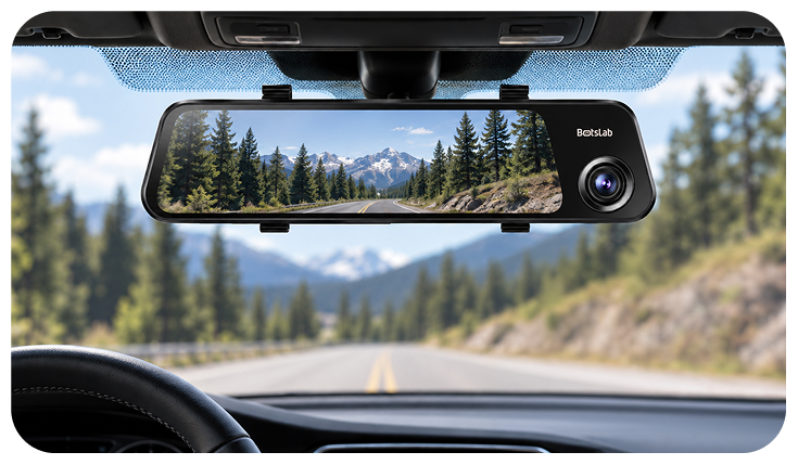 Rear view on the mirror display